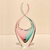 ArtCristal Bohemia - Kristallen sculptuur Duet - H17cm - Roze/Turquoise