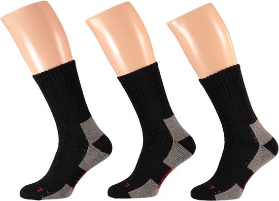 Apollo Heren Thermo Werksokken Wol Zwart 43-46