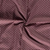 Katoen stof - Kleine sterren - Oud roze - 140cm breed - 10 meter