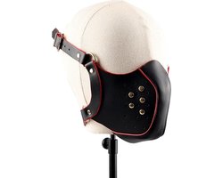 Nooitmeersaai - Leren BDSM mondmasker - zwart