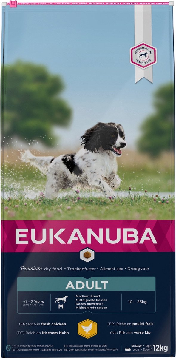 Eukanuba Dog Adult - Gemiddelde Rassen - Kip - Droogvoer - 12 kg