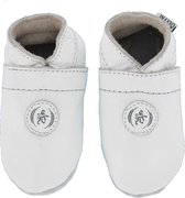 Baby Slofjes Zachte Zool | 3 tot 18 maanden | Maat: 19 (12-15 maanden) | 100% echt leer | Kleur: wit