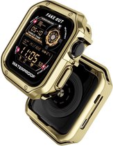 DrPhone – Étui de protection pour montre IOS – Résistant aux chocs et à l'eau – Convient à la montre IOS (42, 44 et 45 mm) – Or