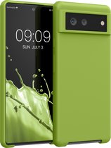 kwmobile telefoonhoesje voor Google Pixel 6 - Hoesje met siliconen coating - Smartphone case in groene peper