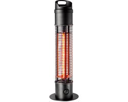 Blooboost Terrasverwarmer Elektrisch - Heater - Carbon - Staand - Waterbestendig - 1200W - Zwart