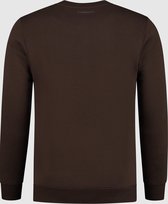Purewhite -  Heren Slim Fit   Sweater  - Bruin - Maat S