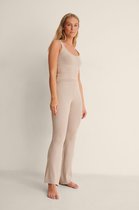 NA-KD wide leg knitted pants Dames Pants - Maat Small