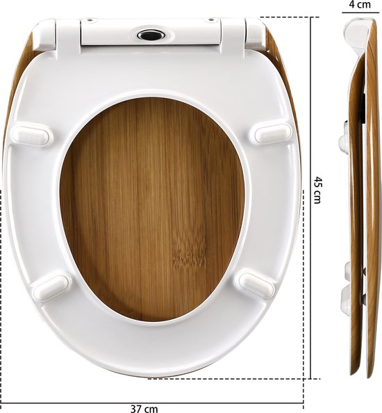 Dikke Toiletbril met Soft Close - Antibacterieel MDF