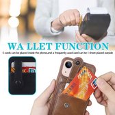 Samsung Galaxy S20 FE Luxe Back Cover Zwart hoesje met 5 extra vakjes voor pasjes – Samsung Galaxy S20 FE Luxe Xtreme Back Cover Stevige Shockproof telefoon hoesje