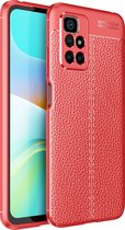 Xiaomi Redmi 10 4G Hoesje - Mobigear - Luxury Serie - TPU Backcover - Rood - Hoesje Geschikt Voor Xiaomi Redmi 10 4G