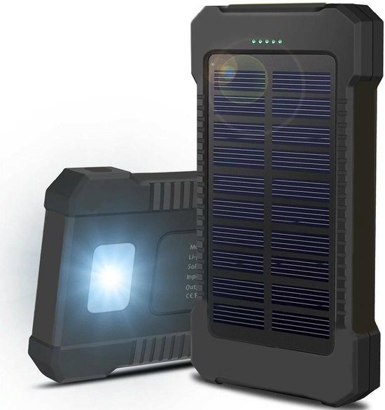 Solar charger Powerbank Oplader 20.000mAh Zonne