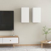 Decoways - Tv-meubelen 2 stuks 30,5x30x60 cm spaanplaat wit