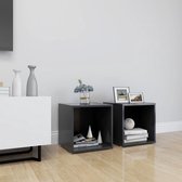 Decoways - Tv-meubelen 2 stuks 37x35x37 cm spaanplaat grijs