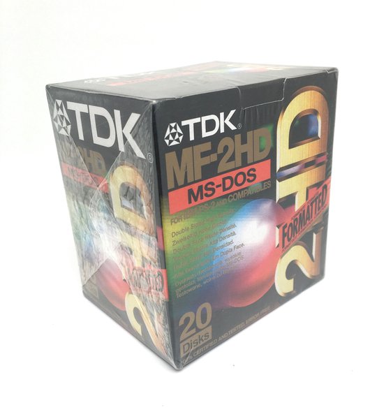 TDK MF-2HD MS-DOS Floppy Diskettes 20 Pack / TDK Floppy Diskettes