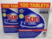 Sun - Professional - Vaatwastabletten - Classic - ECO - Deep Cleaning - Pro Formula - 100 Stuks - Voordeelset  2 x 100 Stuks