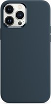 Siliconen hoesje met MagSafe voor iPhone 13 Pro Max - Abyss blauw