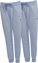 2-Pack Donnay Joggingbroek met Elastiek Carolyn - Sportbroek - Dames - Maat L -Pale blauw