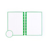 Modubooq™ - 32 pages brochées réutilisables pointillées vertes - A5