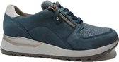 Waldläufer Dames Sneaker - OrthoTritt H64007-500-263 Jeansblauw - Wijdte H - Maat 7½