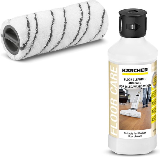 Kärcher Floor Cleaner Set d'accessoires Parquet - 2 rouleaux microfibres  GRIS 