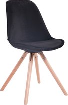 Eetkamer - Bezoekersstoel Sievi Velvet Round legs N, Zwart