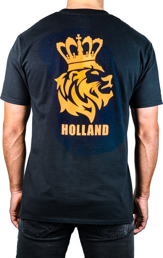 Holland en Oranje T-shirt Unisex maat Medium - Voetbal - Formule 1 - Leeuw - Leuwinnen - Zwart