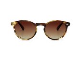 IKKI ELLIOT 96-2 Unisex Zonnebril - Handgemaakt - Plantaardig Acetaat - Licht Turtle - Bruin