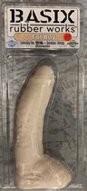 Basix FATBOY - Realistische siliconen dildo - Met zichtbare aders en balzak - Wit