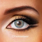 Kleurlenzen - Blue Passion - blauwe jaarlenzen met lenshouder - contactlenzen Fashionlens®