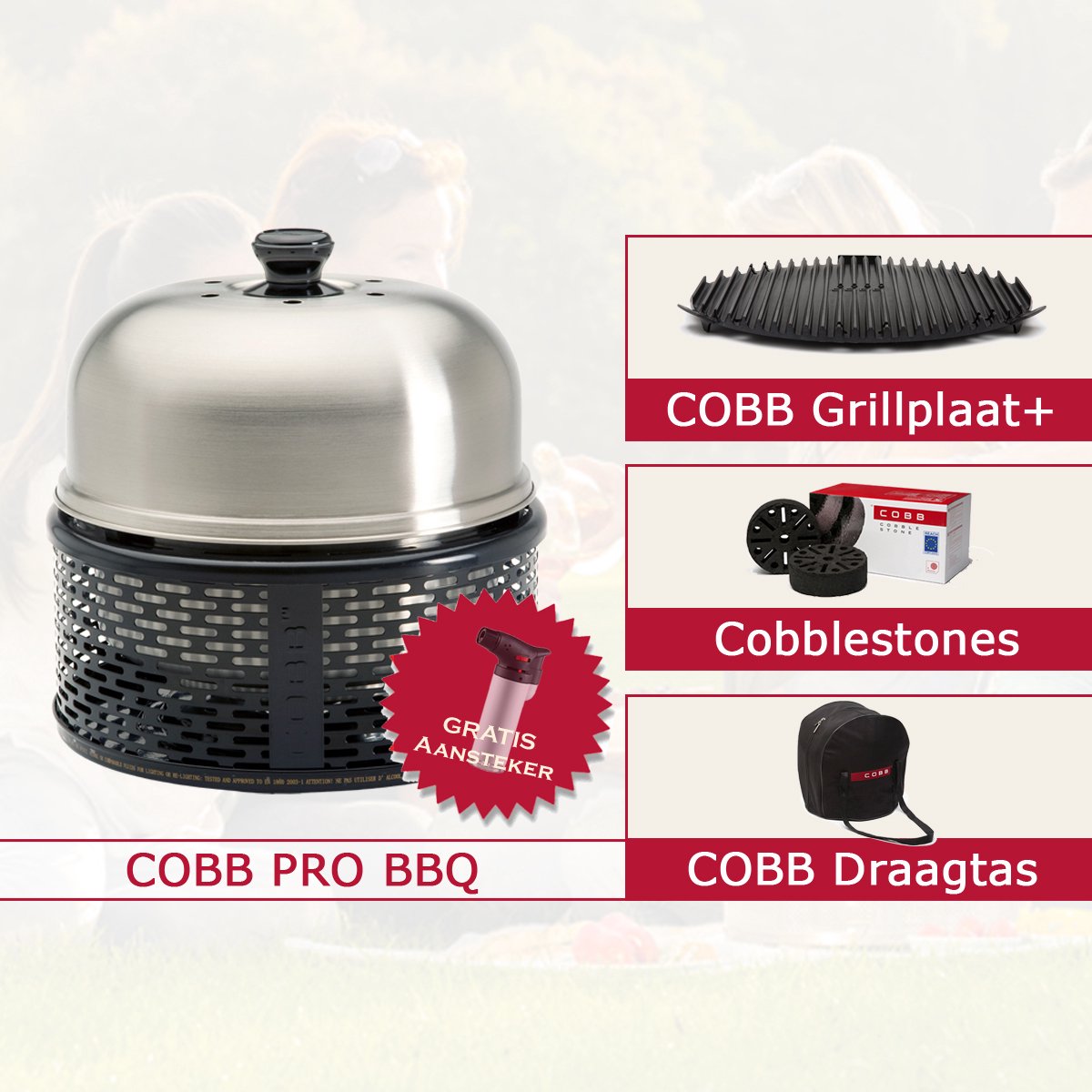 Cobb Pro Combi Deal - Grillplaat + Cobblestones | bol.com