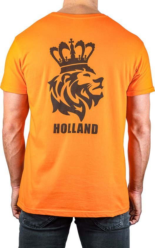 Holland en Oranje T-shirt Unisex maat Large - Voetbal - Formule 1 - Leeuw - Leuwinnen - Oranje