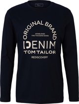 TOM TAILOR printed longsleeve Heren T-shirt - Maat XL