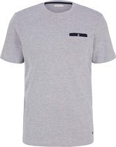 TOM TAILOR structured t-shirt with pocket Heren T-shirt - Maat XL