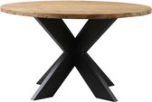 HSM Collection - Ronde eettafel - ø120 cm - teak/metaal