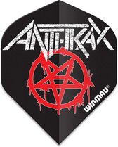 WINMAU - Rock Legends: Anthrax Logo Dartvluchten - 1 set per pakket (3 vluchten in totaal)