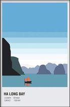 Walljar - Ha Long Bay Vietnam - Muurdecoratie - Canvas schilderij