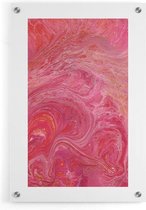 Walljar - Pink Flow - Muurdecoratie - Plexiglas schilderij
