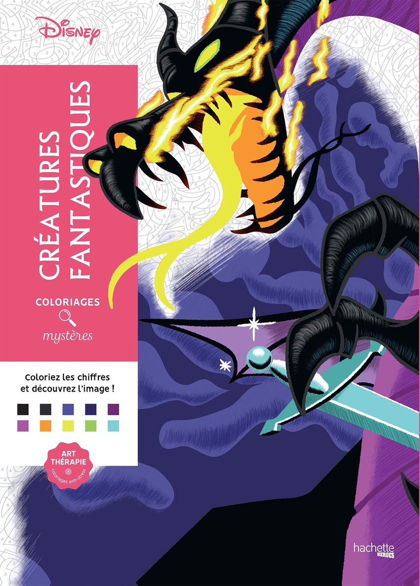 Hachette heroes COLORIAGES MYSTERES DISNEY CREATURES FANTASTIQUES kleurboek voor volwassenen