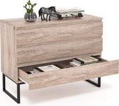 Stylez™ Opbergkast - Moderne Ladekast - Hout/Metaal - Sterke Commode - 3 Lades