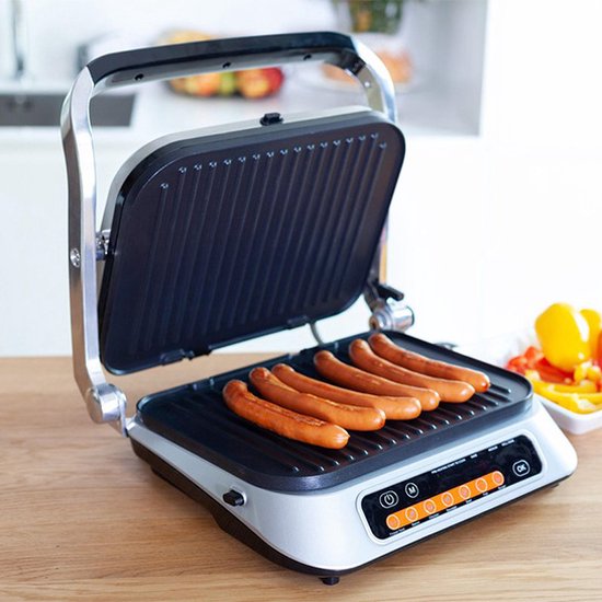 TZS First Austria Contactgrill - 2100 W - Tosti apparaat - Grill - Panini Grill - RVS van Merkloos — afbeelding 5