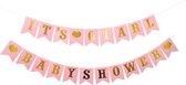 It's a Girl Babyshower Banner Roze met Goud - Slinger - Babyshower - Gender Reveal - Kraamfeest - Geboorte - Slinger - Roze - Meisje