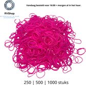 Roze Elastiekjes - 1000 stuks - Elastiek - Dun - Vlechtjes - Haar Elastiekjes - Haaraccessoires - Dames Meisjes Kinderen Baby's - Wegwerp Elastische Haarbanden - Gratis Verzending