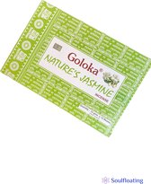 Goloka Wierook - Nature's Jasmine - 12 Wierookdoosjes (1 grote doos) 15 gram - Wierookstokjes Verpakking