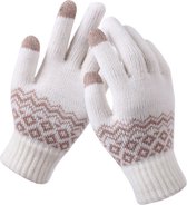 Handschoenen - Winter handschoenen - Dames handschoenen - Heren handschoenen - Wanten Touchscreen - Wit