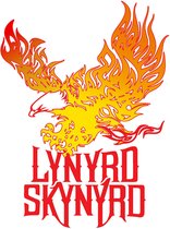 Metalen Wandbord Lynyrd Skynyrd - Flaming Eagle - 31,5 x 40,5 cm