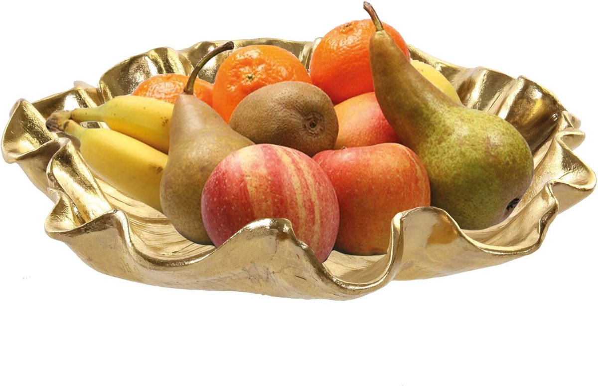 Etagère 2 laags 69 cm Bruin Metaal Fruitschaal etagère Serveerschaal | bol