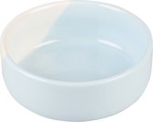 Duvo+ eetkom stone grace 600ml - 14,5x14,5x5,5cm blauw/wit