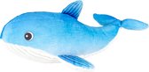 Duvo+ pluche walvis ocean 27x8x7cm blauw/wit