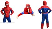 Spiderman Kostuum Verkleedpak maat M 110-120cm - Carnaval - Verkleedset - Superheld