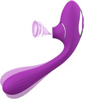 Quarrel Intense Luxe Vibrator voor G-spot & Clitoris Paars - 2 in 1-  Vibrators voor vrouwen Koppels - Dildo met Zuigeffect - 20 standen - Oplaadbaar - Luchtdruk - Sextoys - Erotie